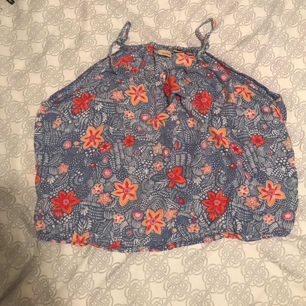 Mudd tie back crop top tank